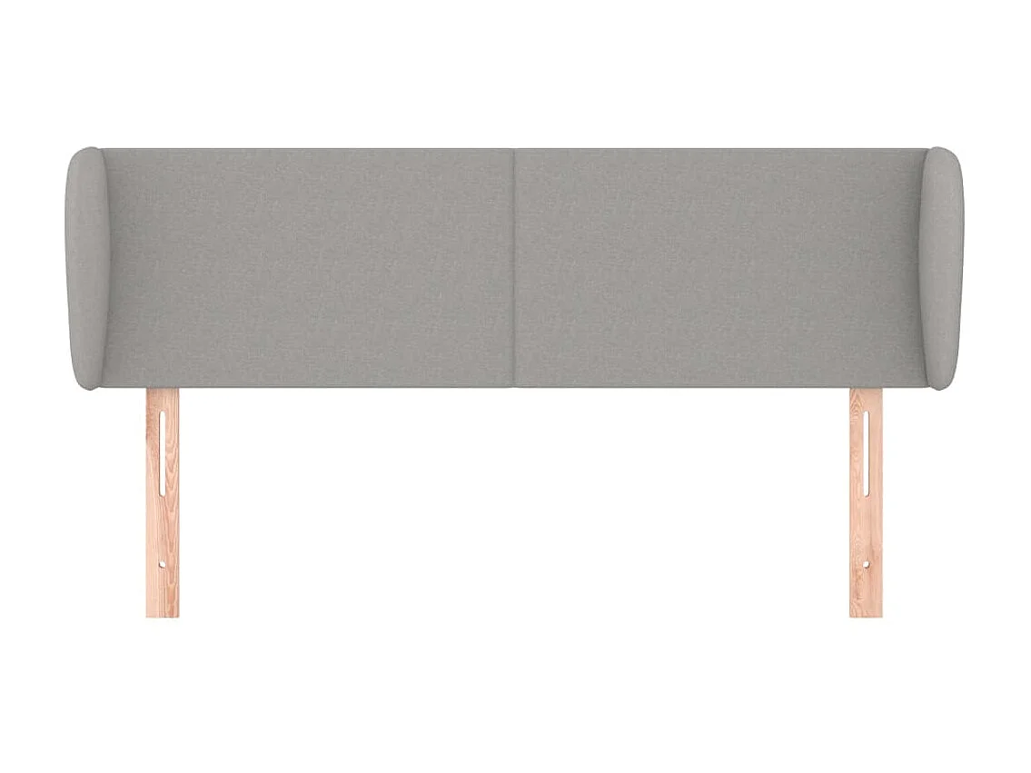 Tête de lit avec oreilles Gris clair 147x23x78/88 cm Tissu POI51280 BonneVie Meuble