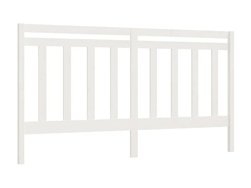 Tête de lit Blanc 206x4x100 cm Bois massif de pin POI26343 BonneVie Meuble