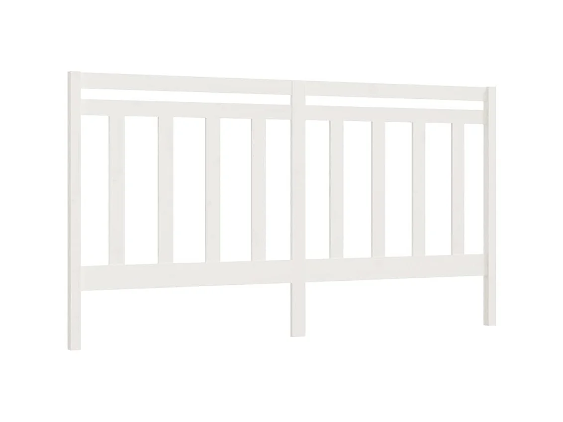 Tête de lit Blanc 206x4x100 cm Bois massif de pin POI26343 BonneVie Meuble