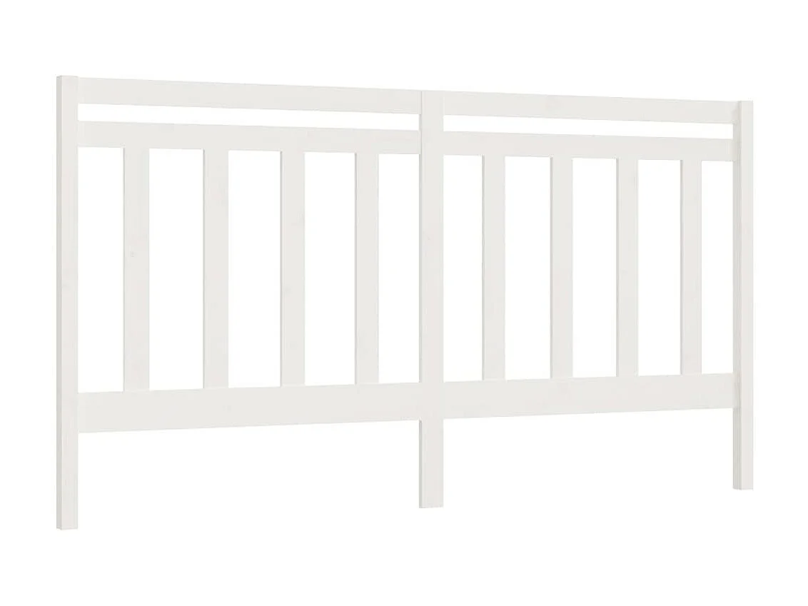 Testiera | Testata del letto per Letto Bianca 206x4x100 cm Legno Massello di Pino