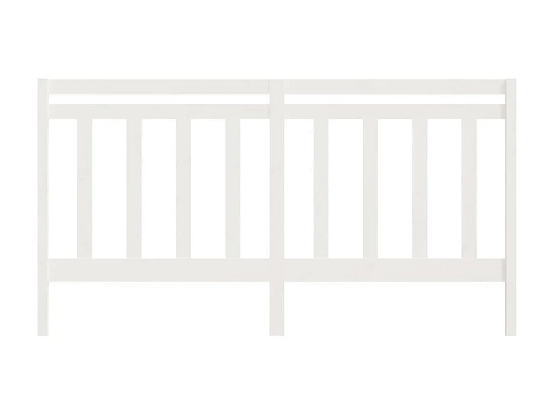 Testiera | Testata del letto per Letto Bianca 206x4x100 cm Legno Massello di Pino