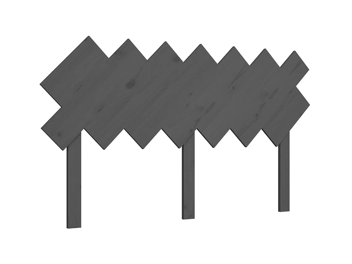 Tête de lit Gris 141x3x80,5 cm Bois massif de pin POI31564 BonneVie Meuble