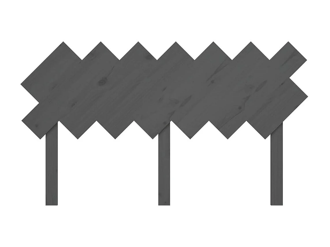 Tête de lit Gris 141x3x80,5 cm Bois massif de pin POI31564 BonneVie Meuble