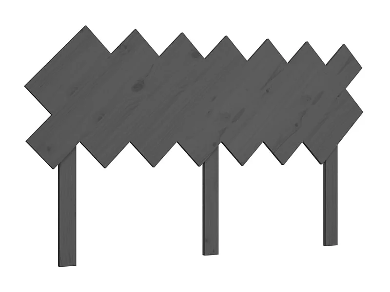 Tête de lit Gris 141x3x80,5 cm Bois massif de pin POI31564 BonneVie Meuble