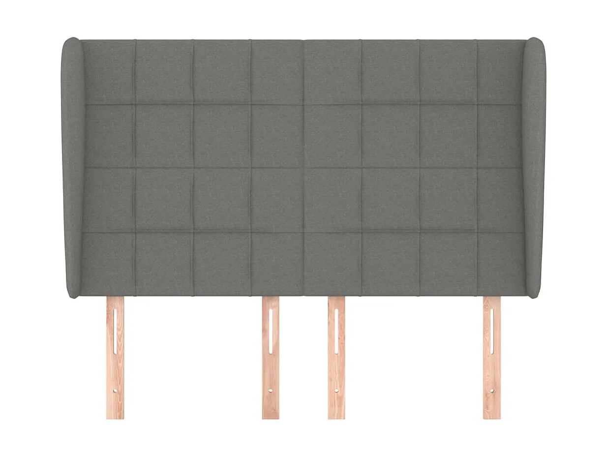 Testiera | Testata del letto ad Orecchio GrigioScuro 147 x 23 x 118/128cm inTessuto