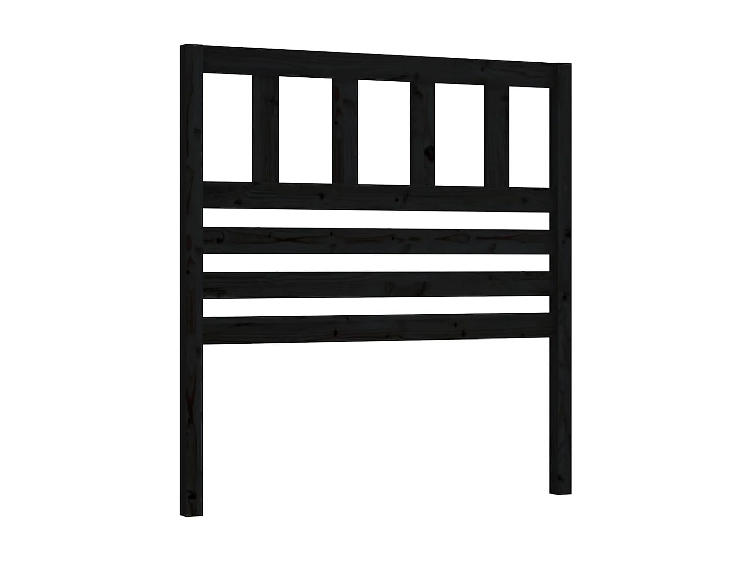 Tête de lit Noir 96x4x100 cm Bois massif de pin POI35400 BonneVie Meuble