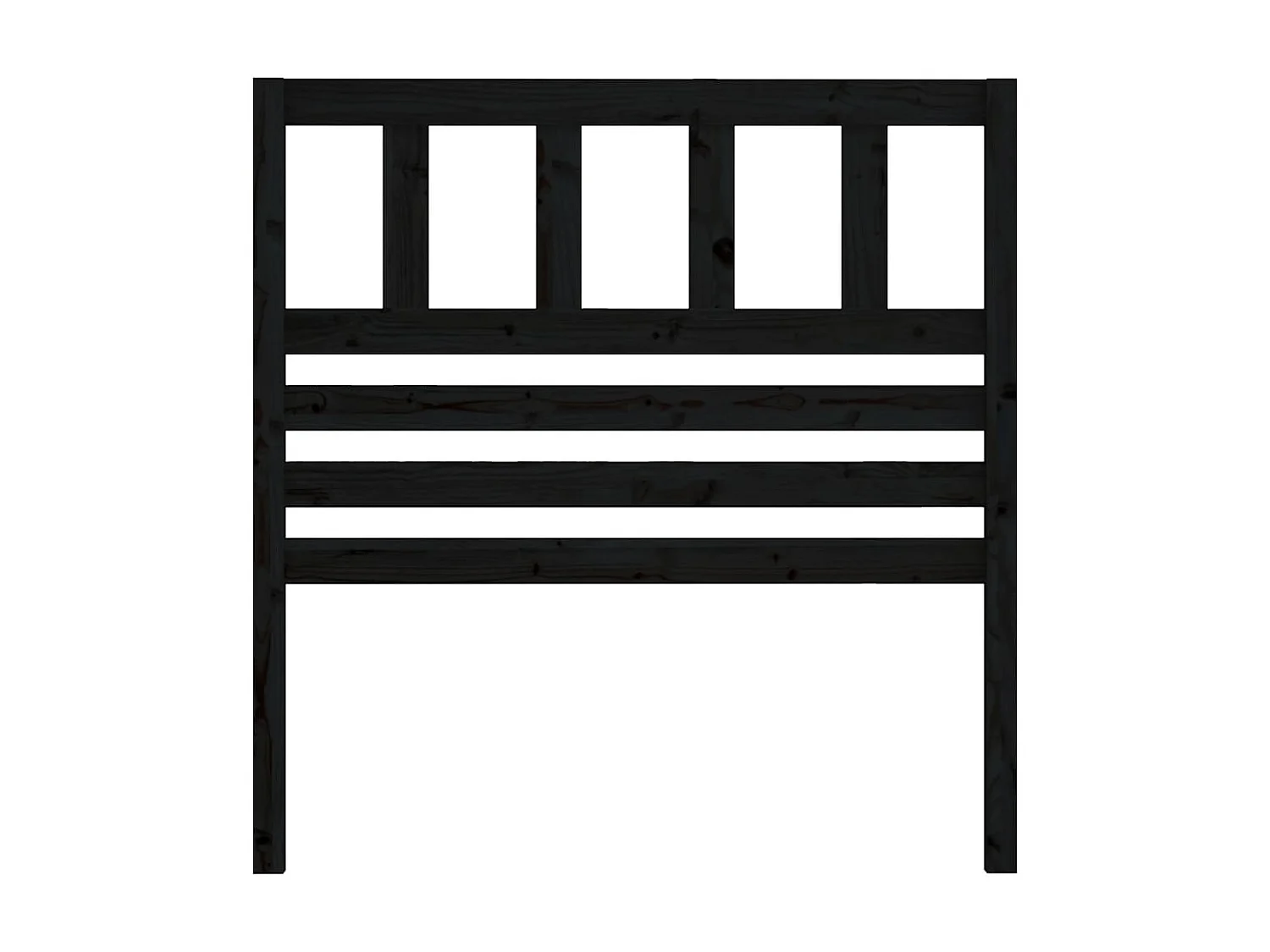 Tête de lit Noir 96x4x100 cm Bois massif de pin POI35400 BonneVie Meuble