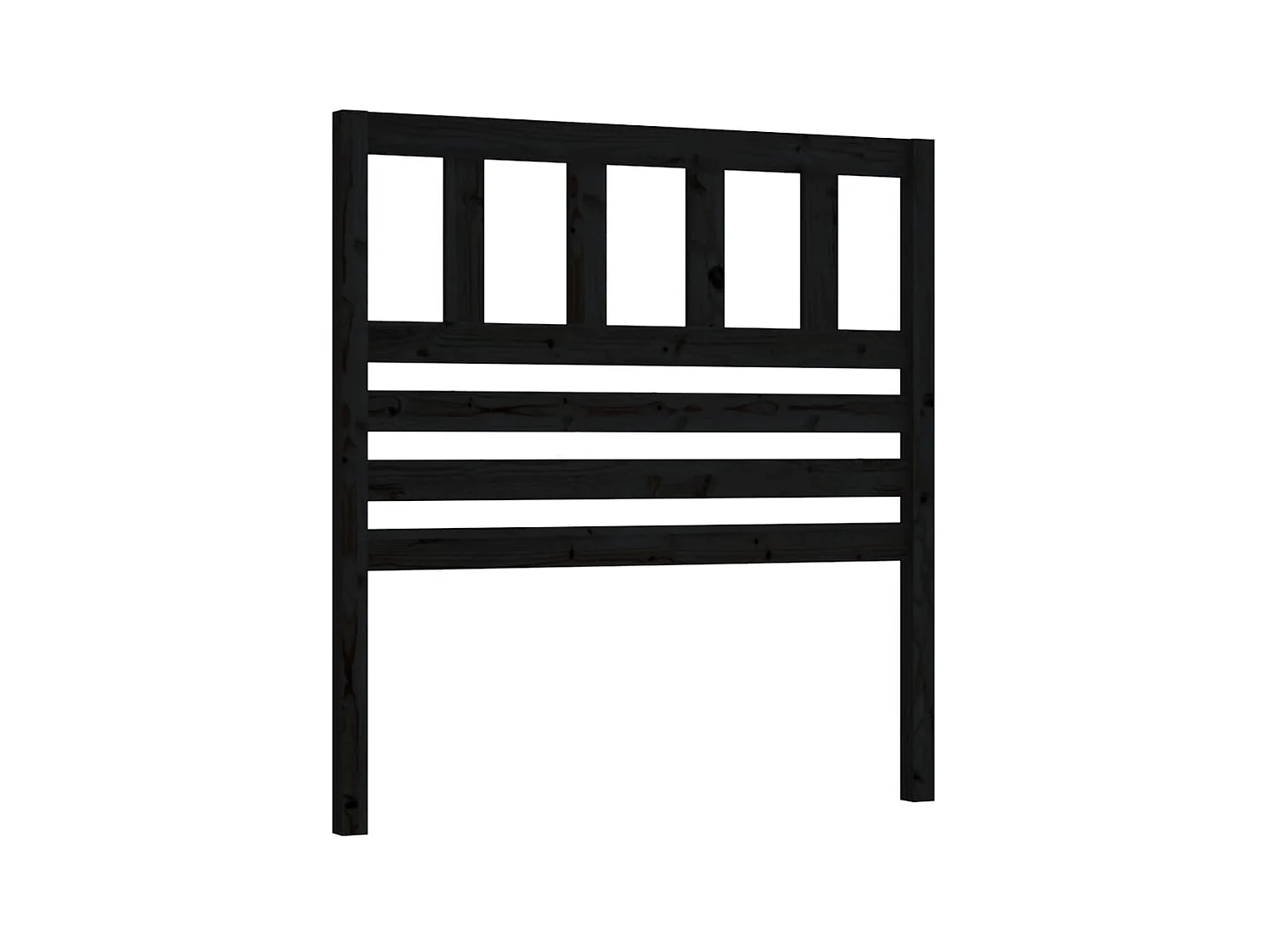 Tête de lit Noir 96x4x100 cm Bois massif de pin POI35400 BonneVie Meuble