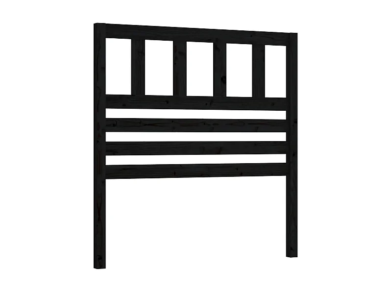 Cabeceira de cama 96x4x100 cm pinho maciço preto PT936938