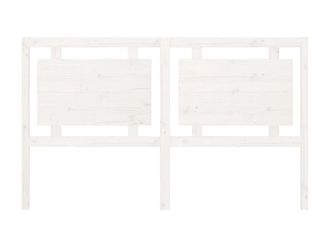 Tête de lit Blanc 165,5x4x100 cm Bois massif de pin POI10612 BonneVie Meuble