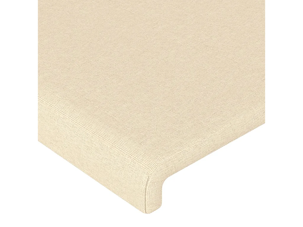 Cabeceira de cama c/ abas tecido 83x23x118/128 cm creme PT797187