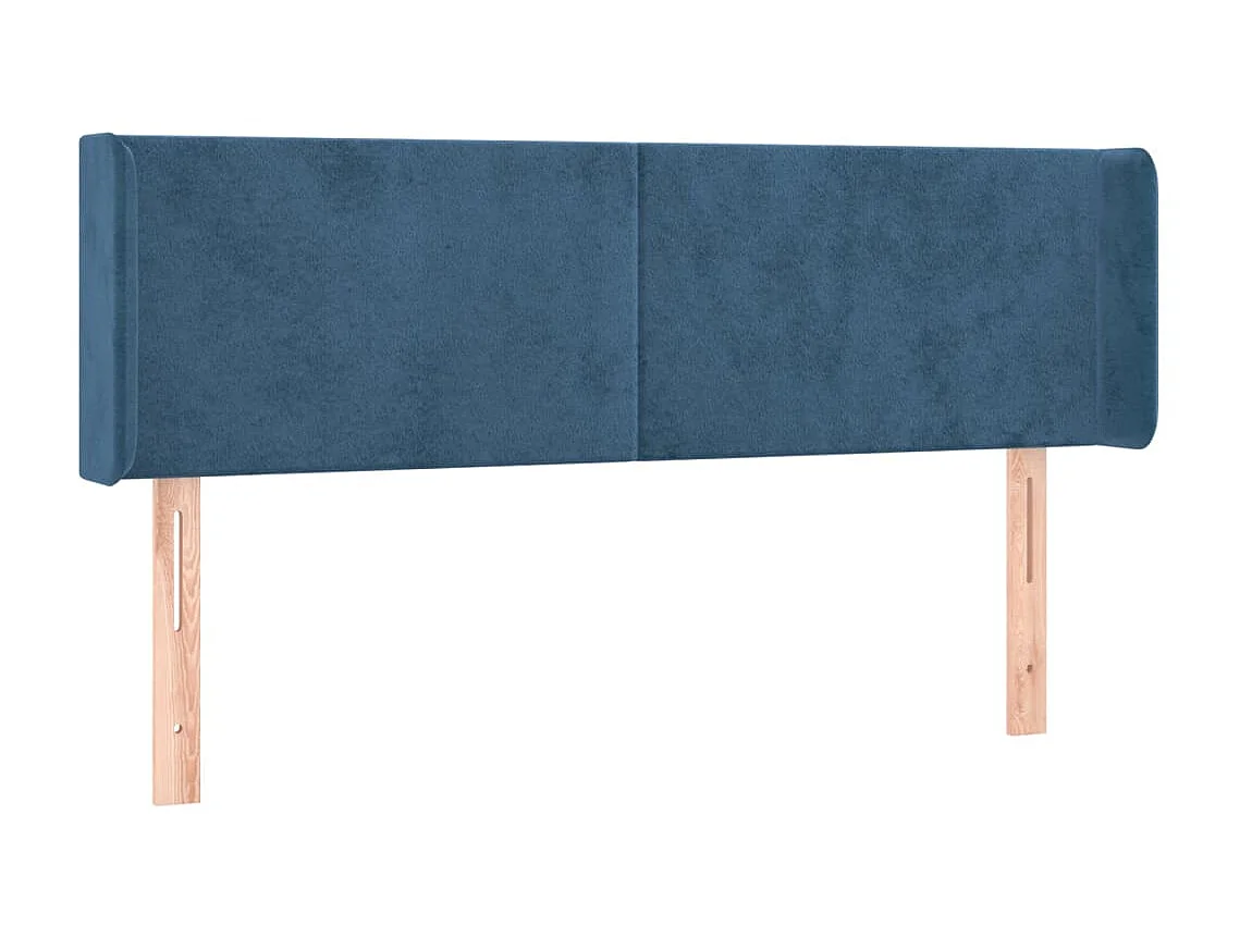 LED Kopfteil,Bettkopfteil Dunkelblau 147x16x78/88 cm Samt -gkd827801