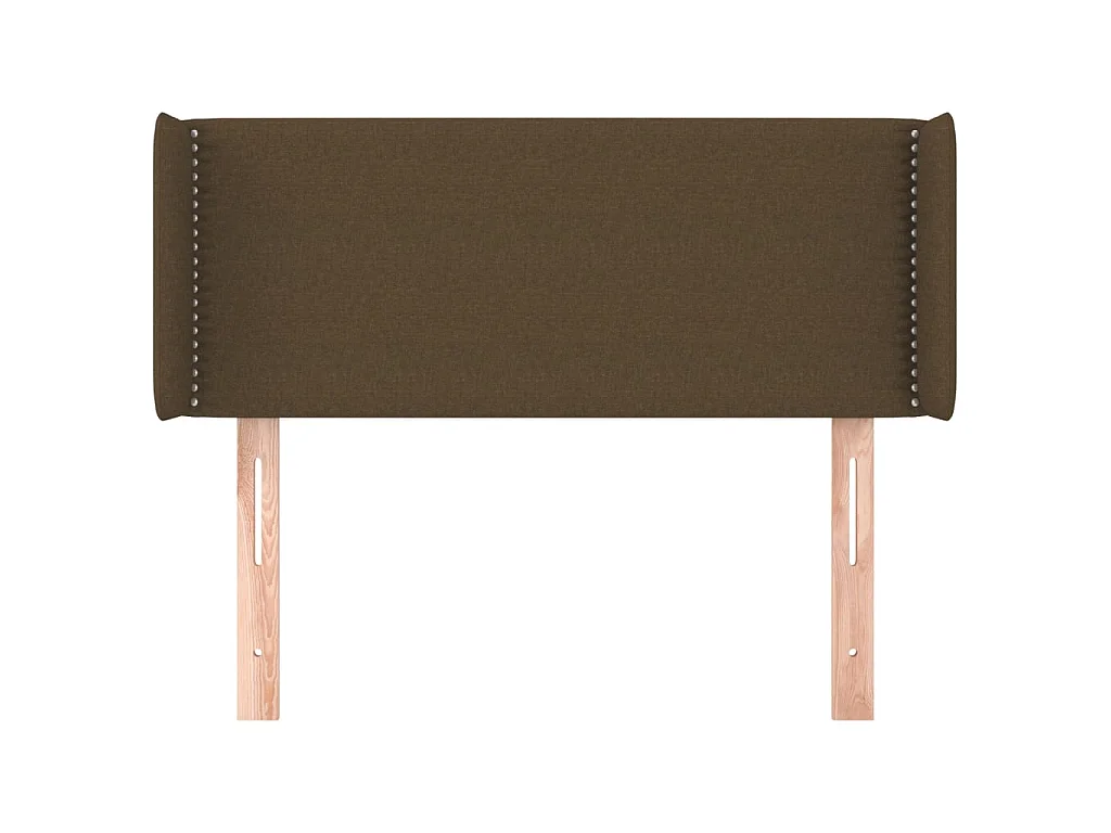 Tête de lit avec oreilles Marron Foncé 83x16x78/88 cm Tissu POI27292 BonneVie Meuble