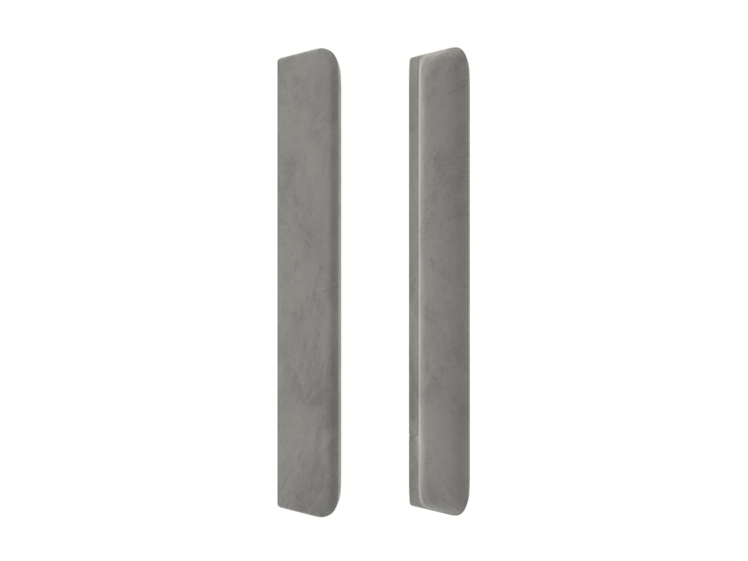 Cabecero con orejas de terciopelo gris claro 147x16x118/128 cm ES61165