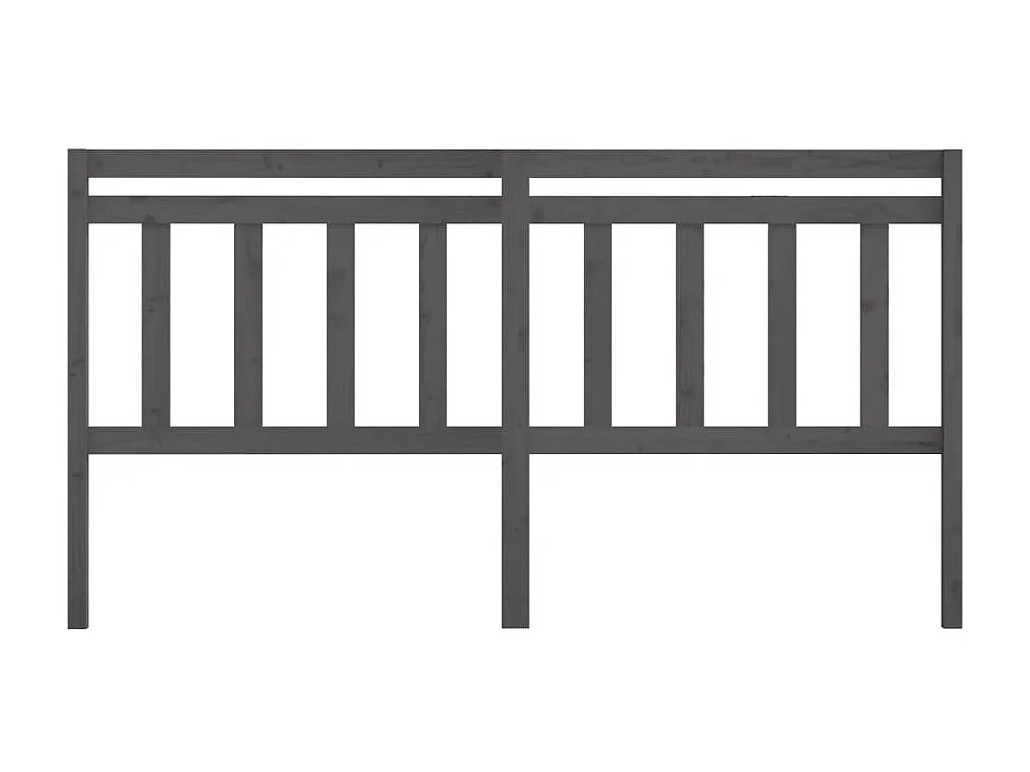 Cabeceira de cama 206x4x100 cm pinho maciço cinzento PT412385
