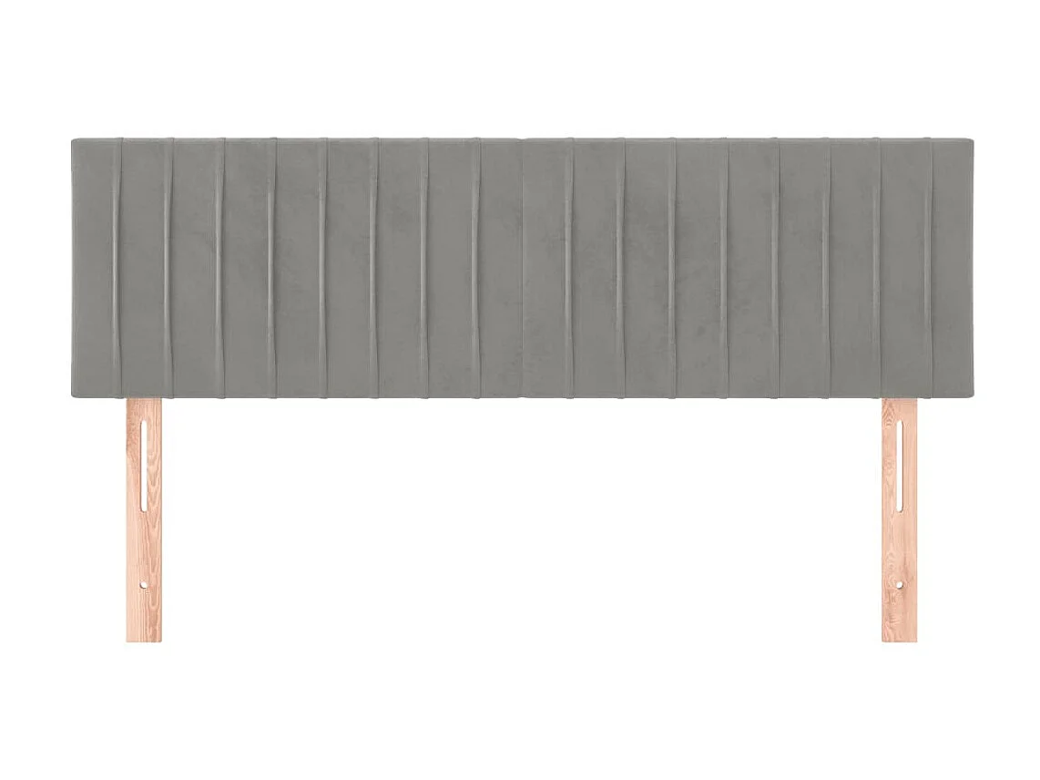 2er-set-Kopfteil,Bettkopfteile Hellgrau 72x5x78/88 cm Samt -gkd353803