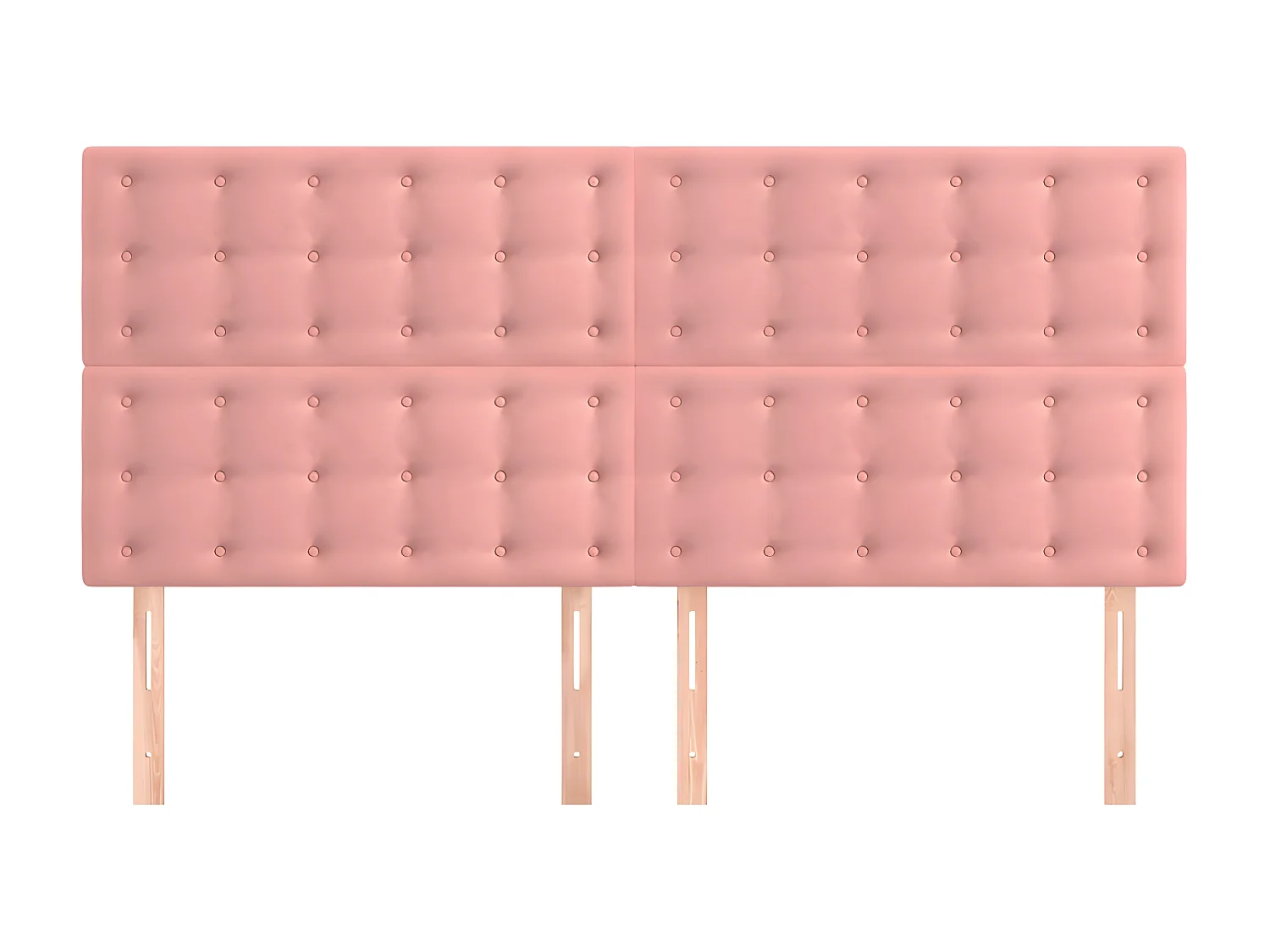 Têtes de lit 4 pcs Rose 80x5x78/88 cm Velours POI64998 BonneVie Meuble