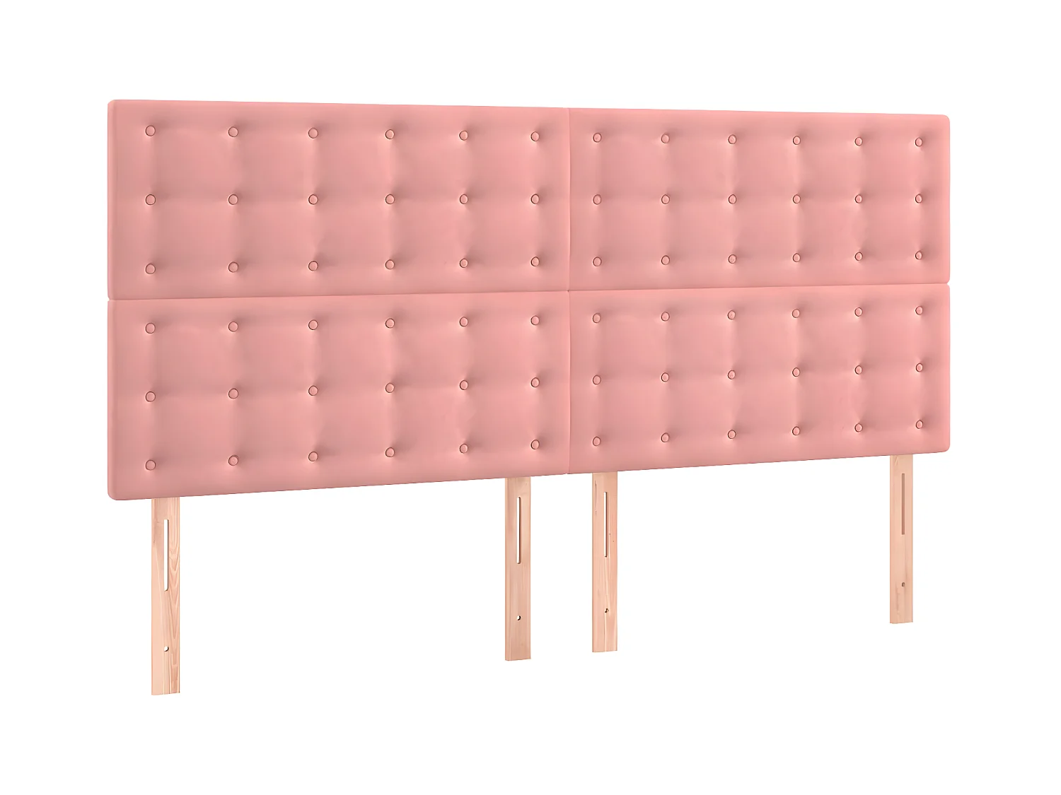 Têtes de lit 4 pcs Rose 80x5x78/88 cm Velours POI64998 BonneVie Meuble