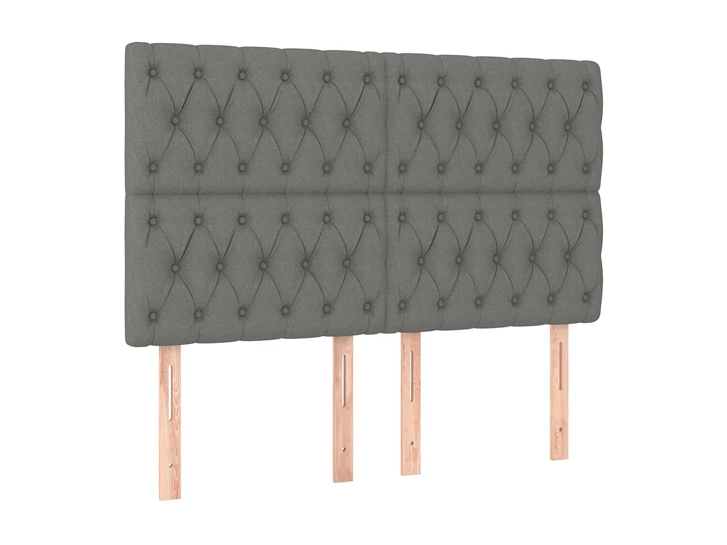 Tête de lit à LED Gris foncé 160x7x118/128 cm Tissu POI39490 BonneVie Meuble