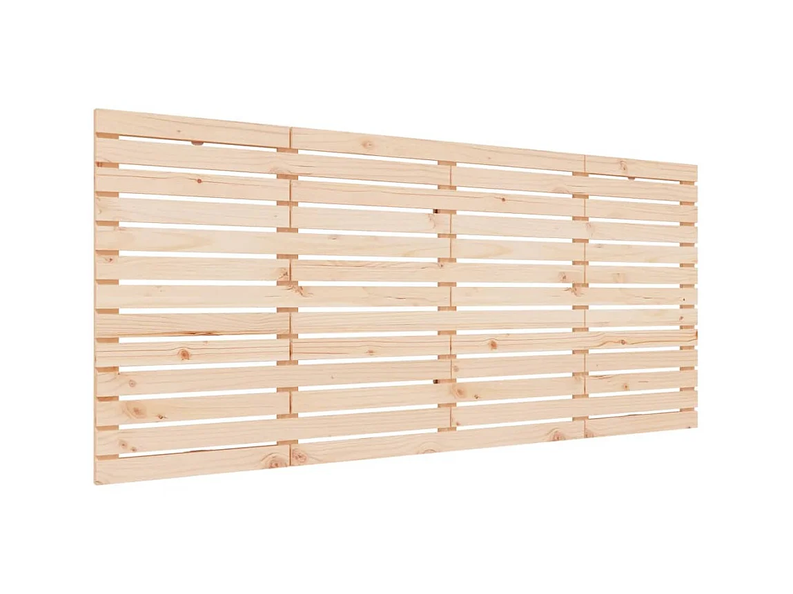 Tête de lit murale 156x3x91,5 cm Bois massif de pin POI22325 BonneVie Meuble