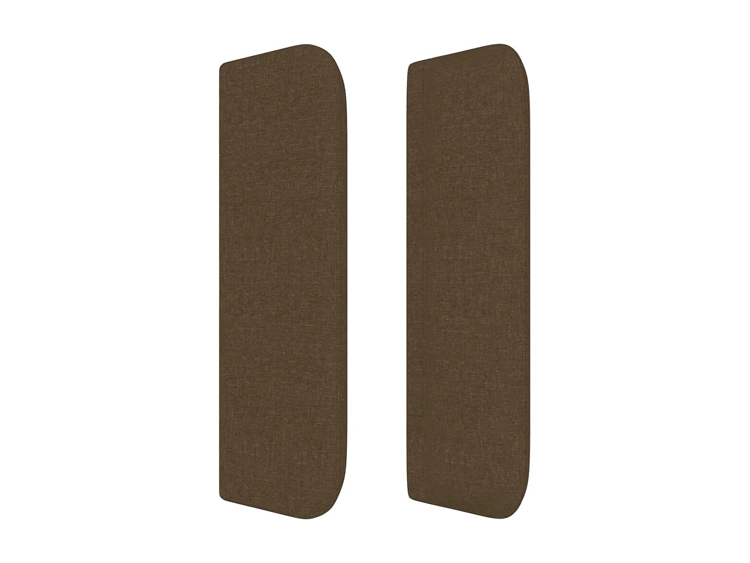 Tête de lit avec oreilles Marron Foncé 163x16x78/88 cm Tissu POI64952 BonneVie Meuble