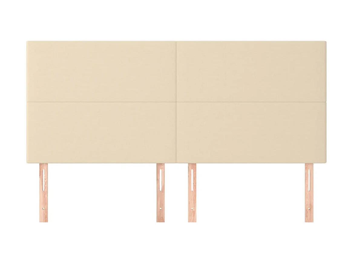 Kopfteil,Bettkopfteile 4 Stk. Creme 80x5x78/88 cm Stoff -gkd662933