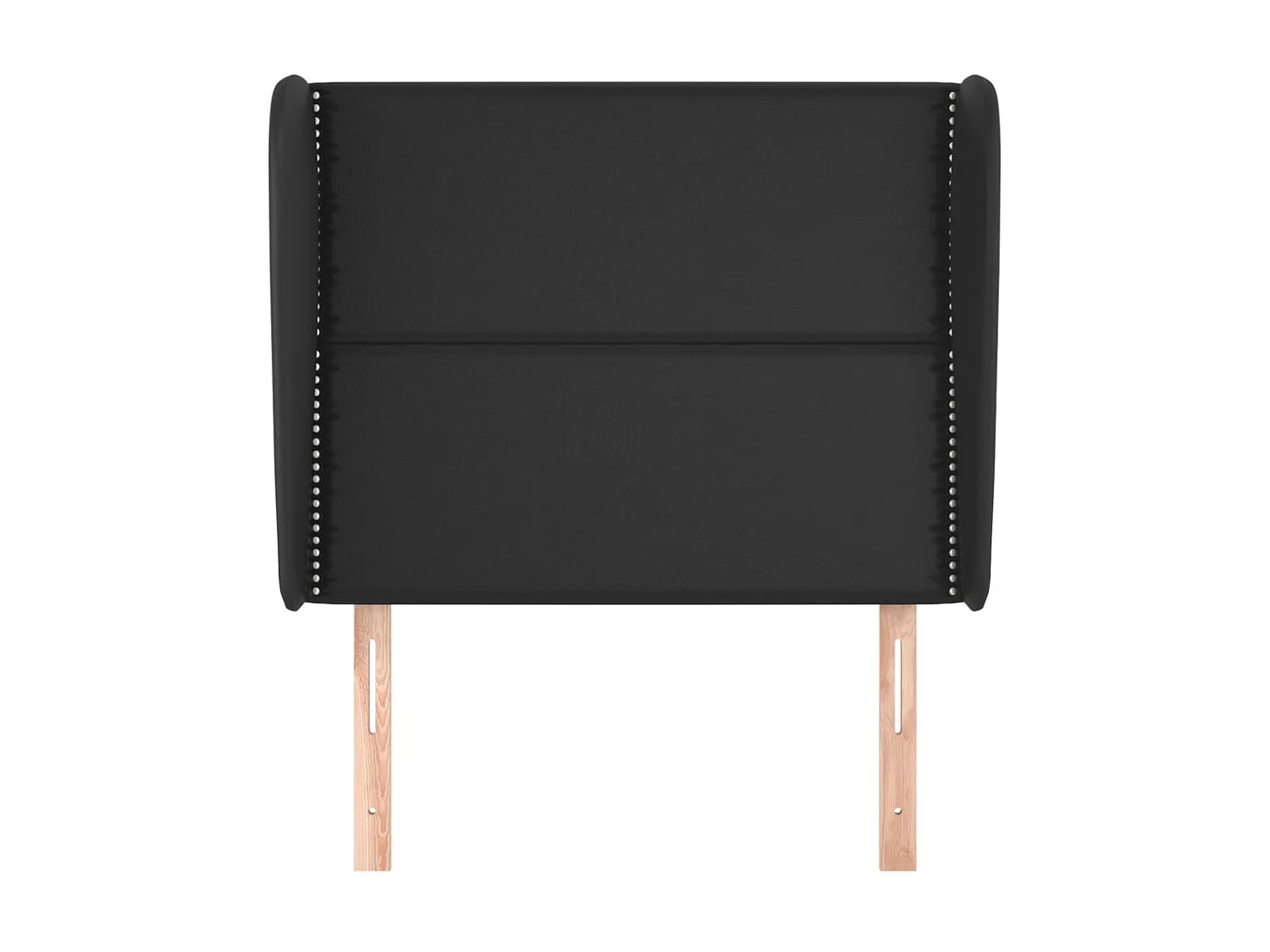 Hoofdbord met randen 83x23x118/128 cm kunstleer zwart NL494160