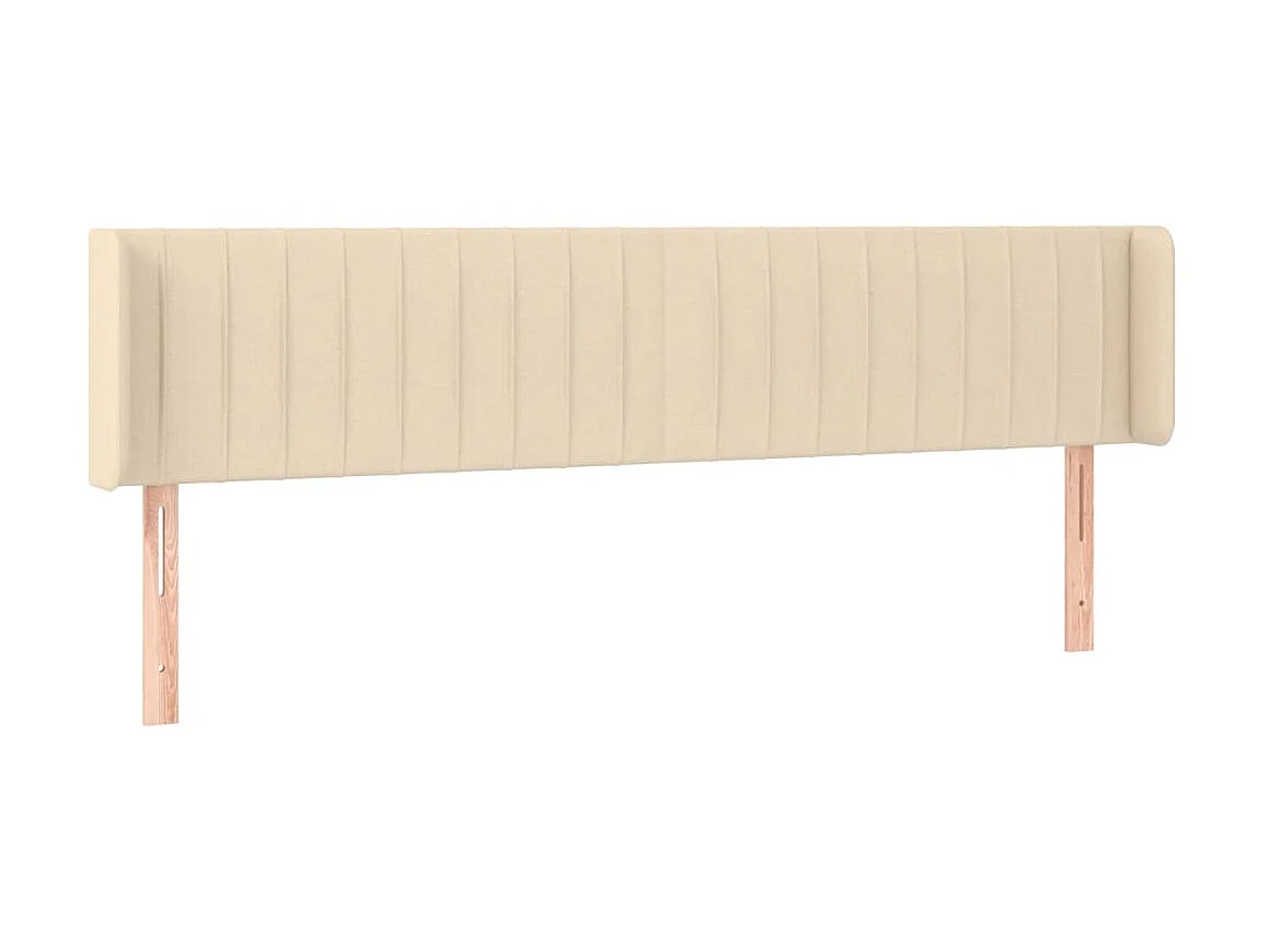 Tête de lit à LED Crème 203x16x78/88 cm Tissu POI30945 BonneVie Meuble