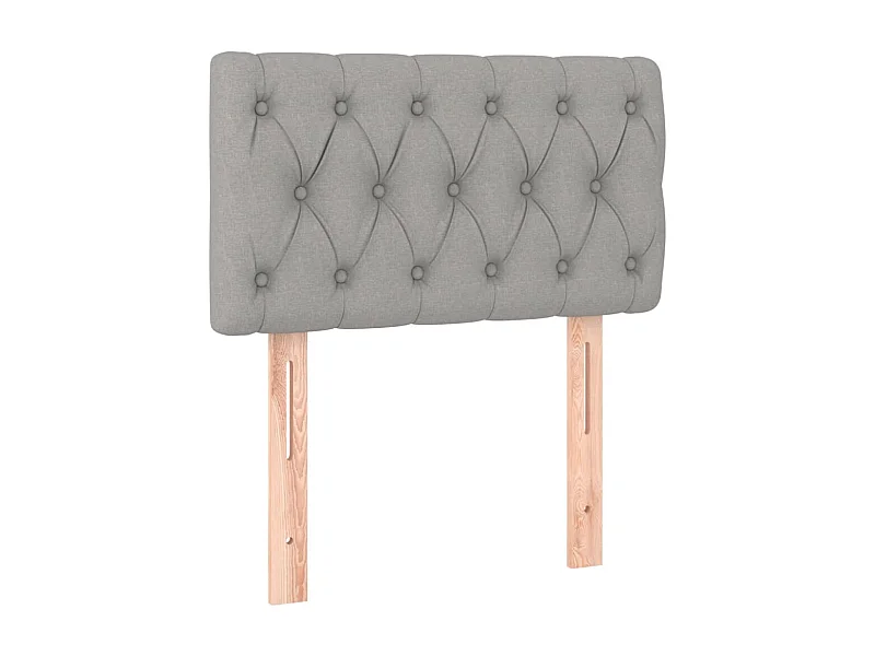 Cabecero de tela gris claro 80x7x78/88 cm ES48696