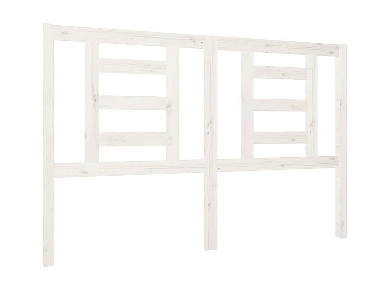 Tête de lit Blanc 146x4x100 cm Bois massif de pin POI25253 BonneVie Meuble