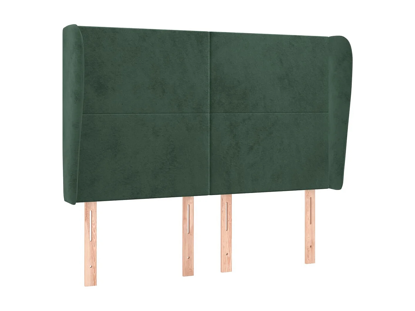 Cabecero con orejas de terciopelo verde oscuro 147x23x118/128cm ES97346