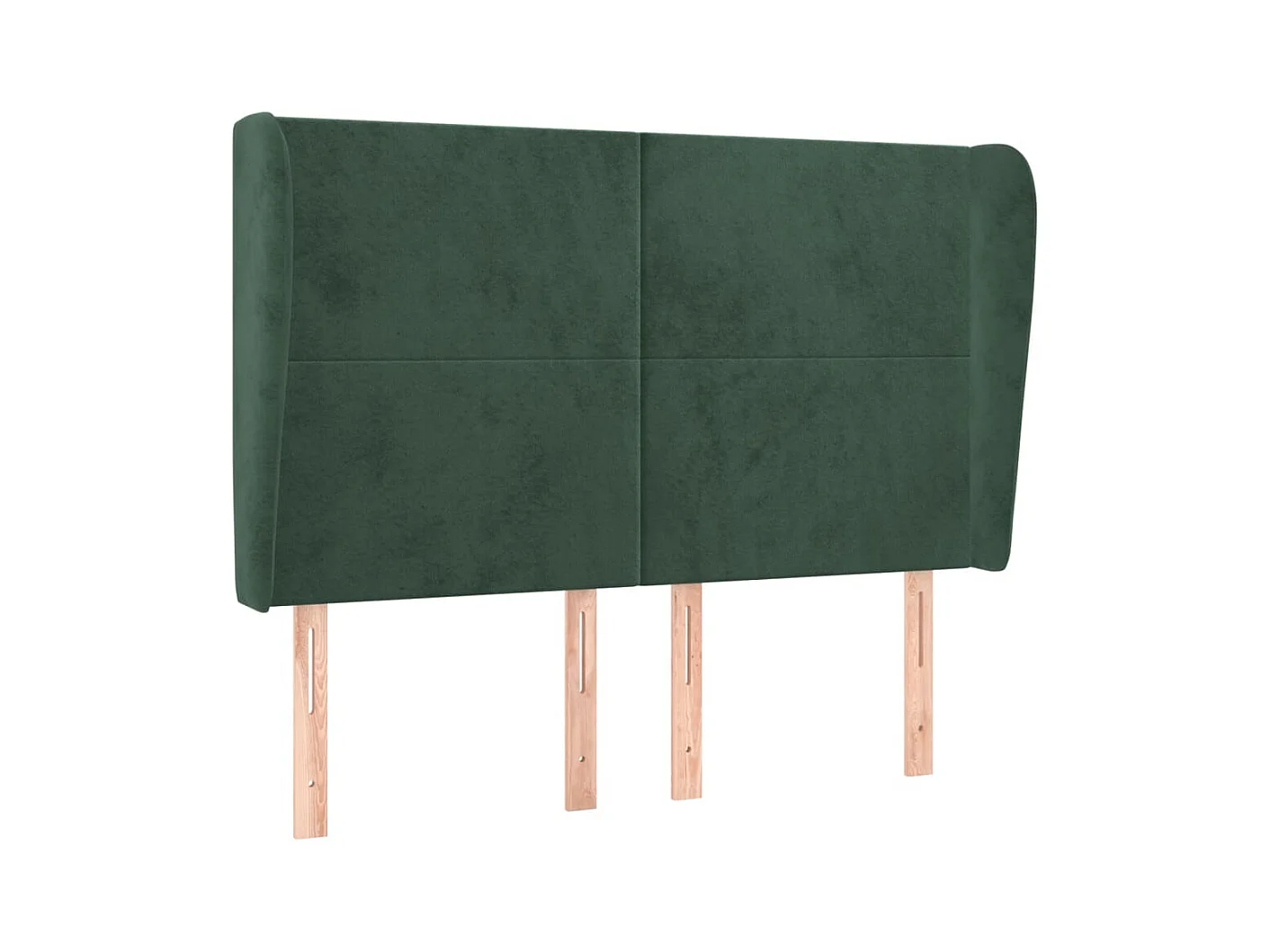 Tête de lit avec oreilles Vert foncé 147x23x118/128 cm Velours POI85063 BonneVie Meuble