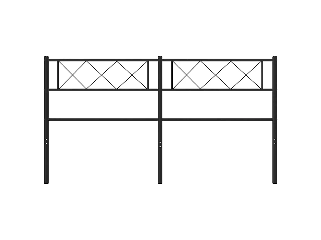 Tête de lit métal noir 140 cm POI41963 BonneVie Meuble