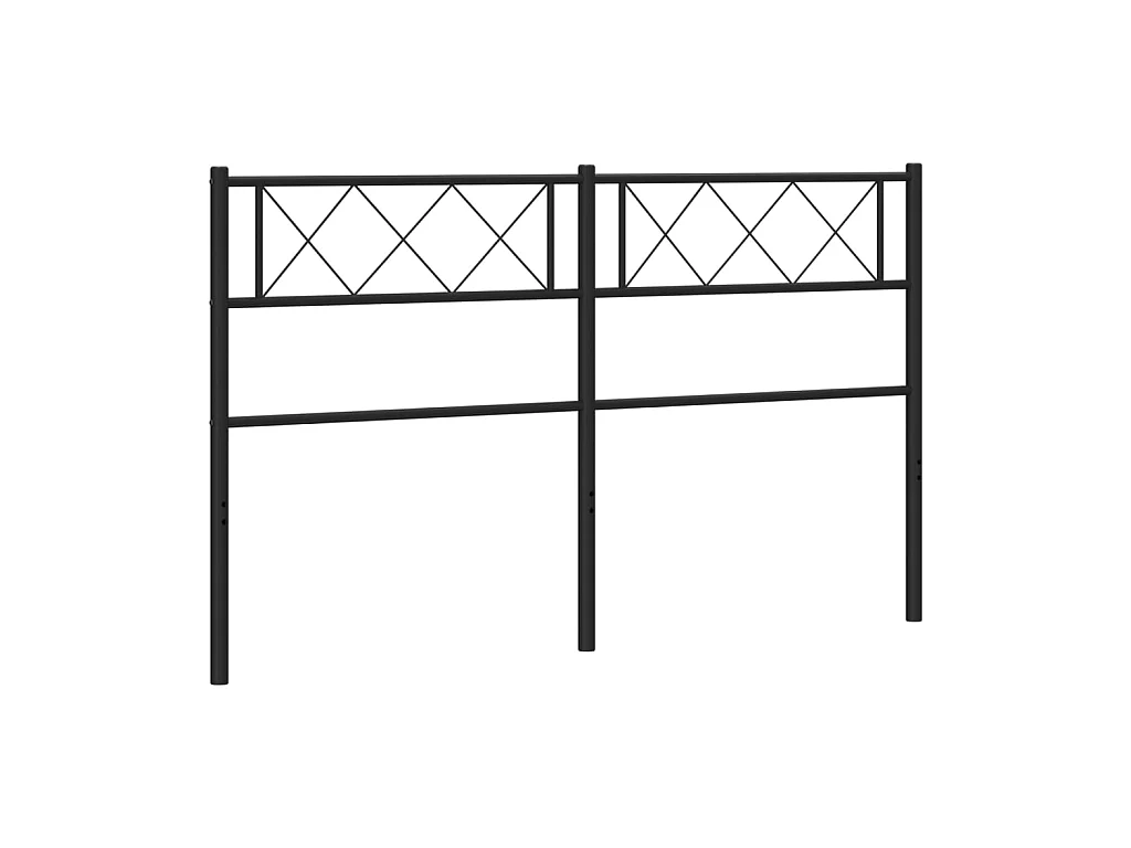 Testiera | Testata del letto in Metallo Nero 140 cm