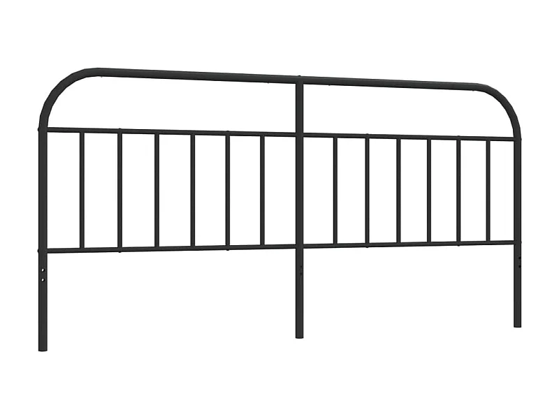 Tête de lit métal noir 200 cm POI90465 BonneVie Meuble