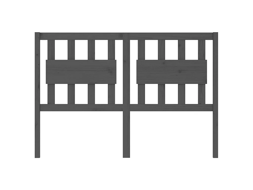 Tête de lit Gris 125,5x4x100 cm Bois massif de pin POI78601 BonneVie Meuble