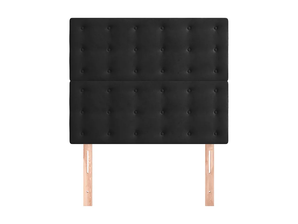Têtes de lit 2 pcs Noir 80x5x78/88 cm Velours POI54740 BonneVie Meuble