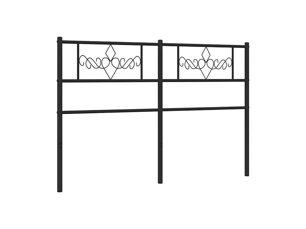 Testiera | Testata del letto in Metallo Nero 140 cm