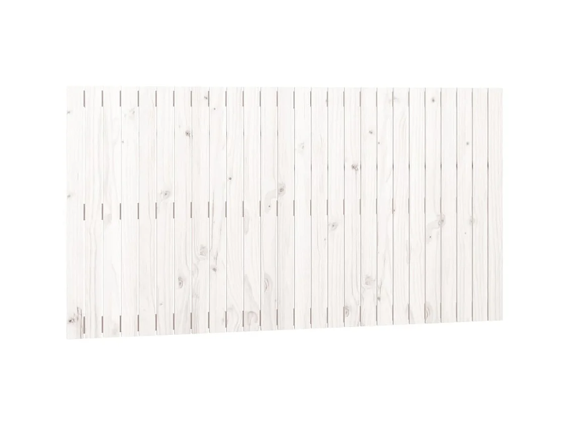 Testiera | Testata del letto da Parete Bianca 166x3x90 cm in Legno Massello di Pino