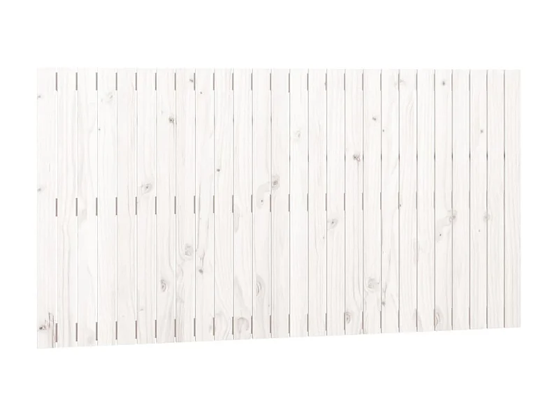 Tête de lit murale Blanc 166x3x90 cm Bois massif de pin POI12136 BonneVie Meuble