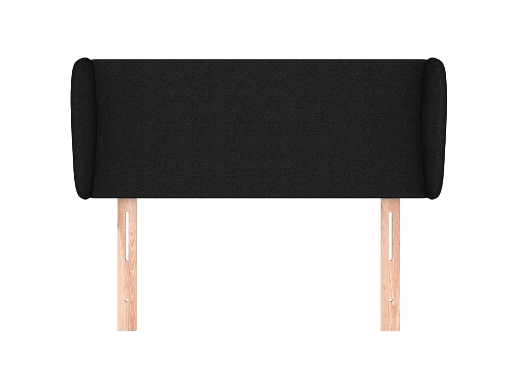 Tête de lit avec oreilles Noir 83x23x78/88 cm Tissu POI45703 BonneVie Meuble