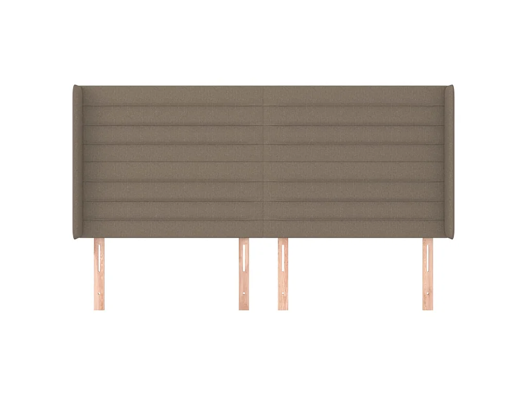 Kopfteil,Bettkopfteil mit Ohren Taupe 163x16x118/128 cm Stoff -gkd76282