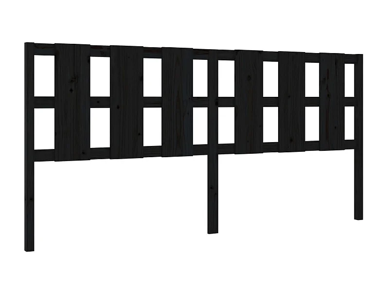 Testiera | Testata del letto per Letto Nera 205,5x4x100cm in Legno Massello di Pino