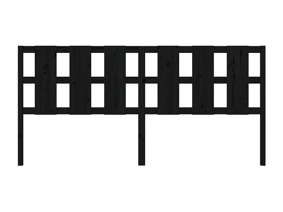 Cabecero de cama madera maciza de pino negro 205,5x4x100 cm ES75085