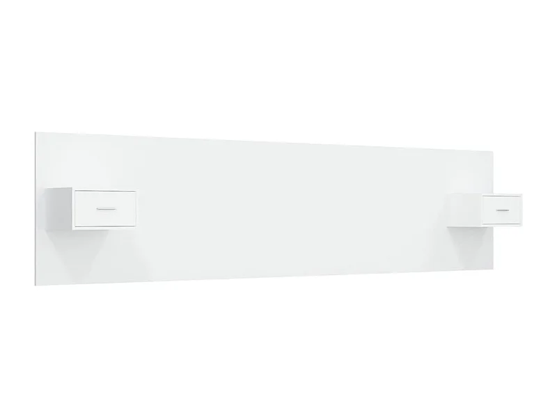 Testiera per Letto con Comodini in Legno Multistrato Bianco CFW913186