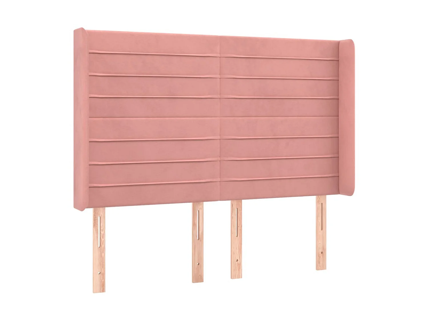 Tête de lit avec oreilles Rose 147x16x118,128 cm Velours LKC65939 BonneVie Meuble