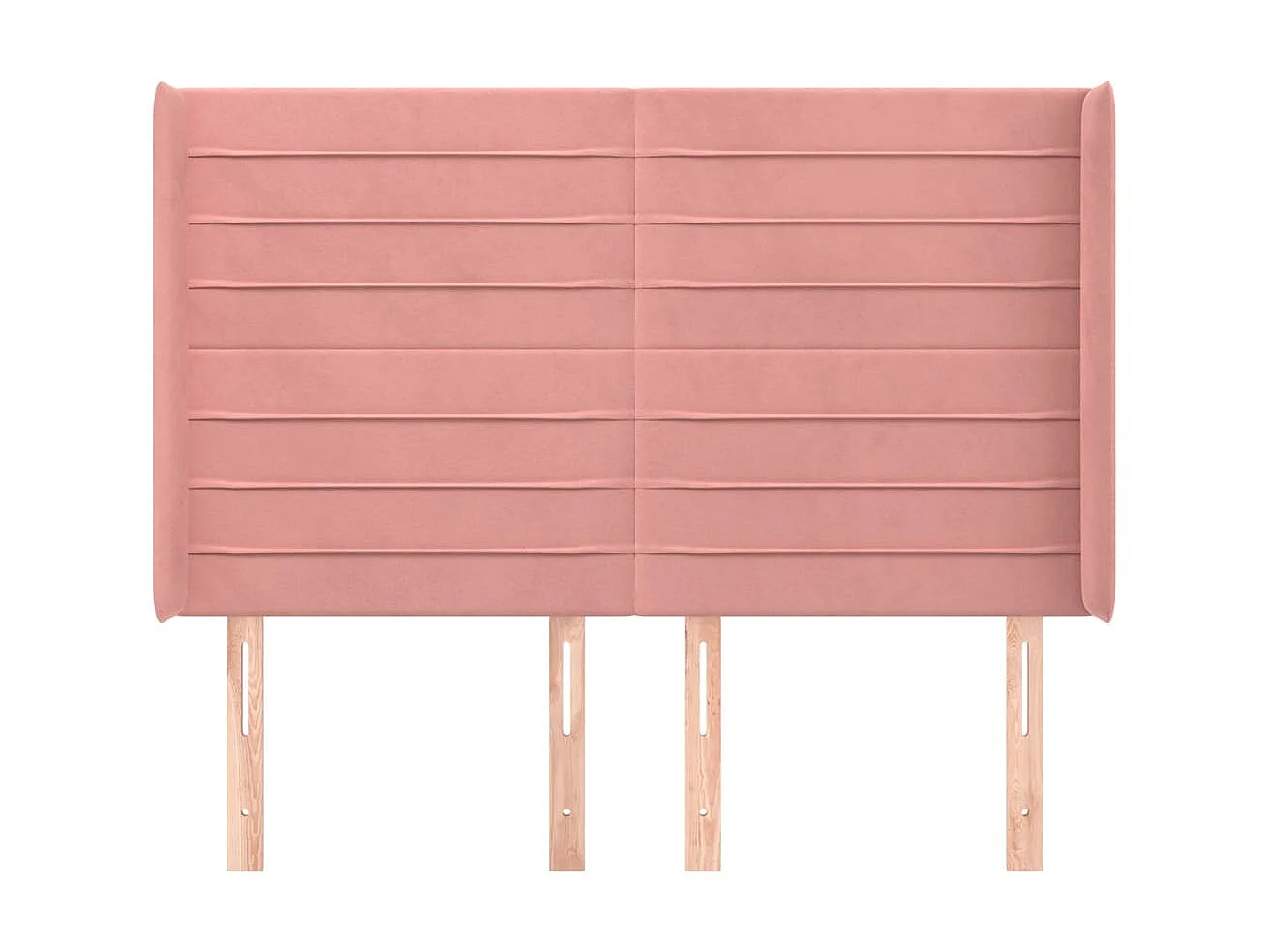 Tête de lit avec oreilles Rose 147x16x118,128 cm Velours LKC65939 BonneVie Meuble