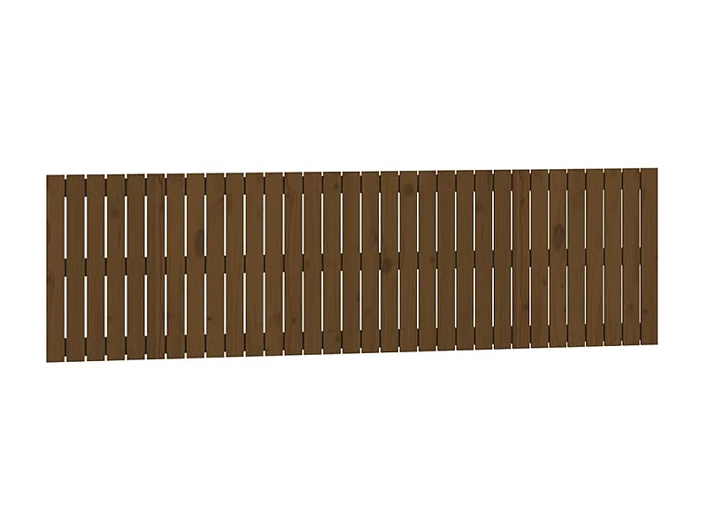 Tête de lit murale Marron miel 204x3x60 cm Bois massif de pin POI62165 BonneVie Meuble
