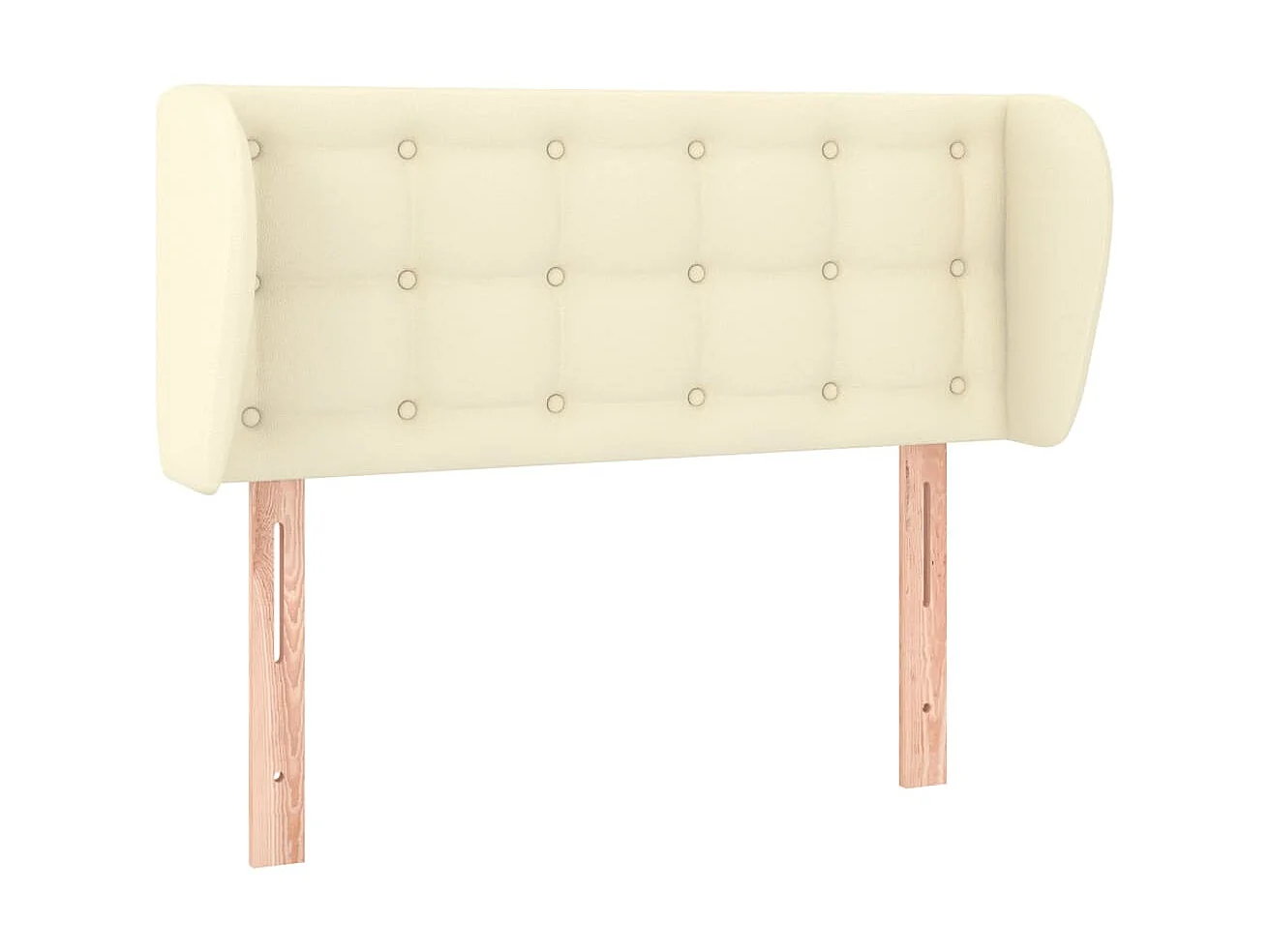 Kopfteil,Bettkopfteil mit Ohren Creme 93x23x78/88 cm Kunstleder -gkd971686