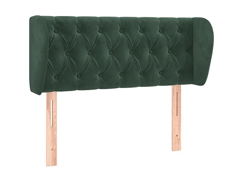 Cabecero de terciopelo verde oscuro 93x23x78/88 cm ES899589